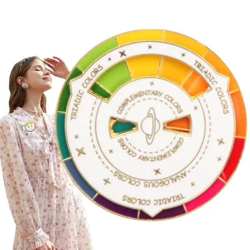 Pin de solapa de rueda de Color creativo, broches de insignia giratoria, Linda mochila, decoración y oferta con combinación de colores, novedad