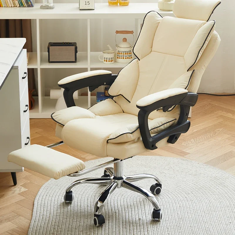 

Armchair Ergonomic Office Chairs Massage Gaming Comfy Comfort Office Chairs Leather Work Reading Sillas Oficina Furniture WRX