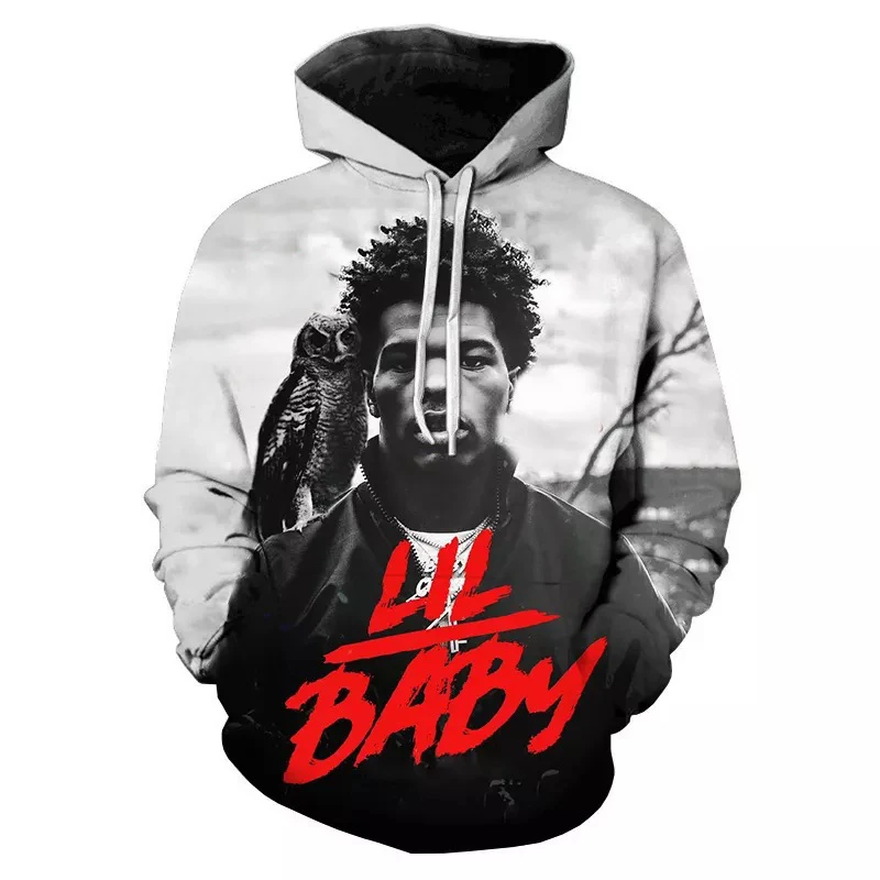 Fashion Rapper Lil Baby 3D Print Hoodie Men Women Casual Oversized Pullovers Y2k Harajuku Hooded Sweatshirts Tops Male Clothing