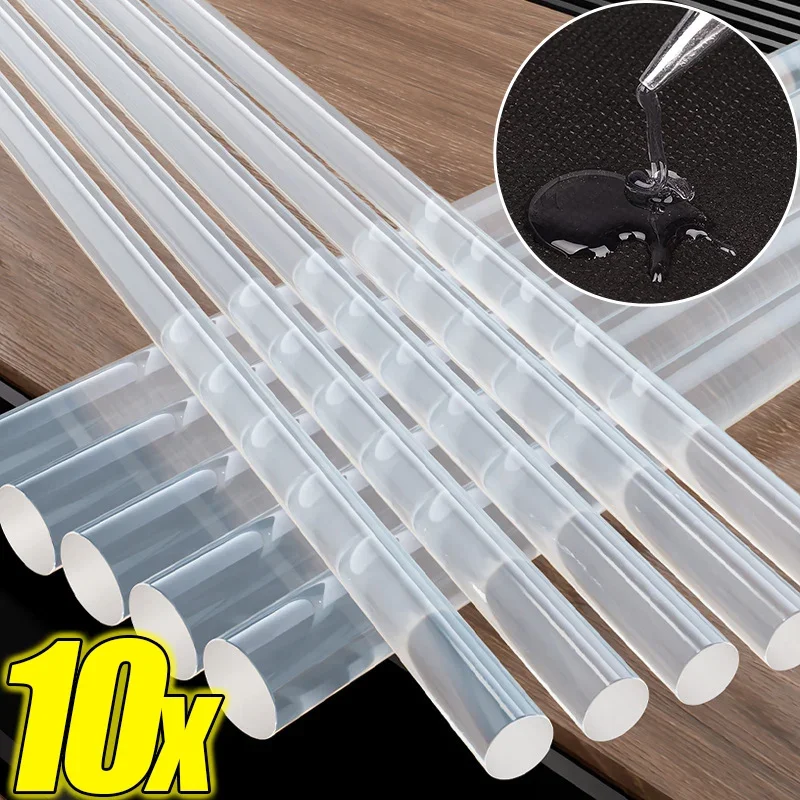 10/1pcs Transparent Hot Melt Glue Stick 7mm / 11mm Strong Visco Sticks Home DIY Crafts For Electric Glue Gun Album Repair Tools