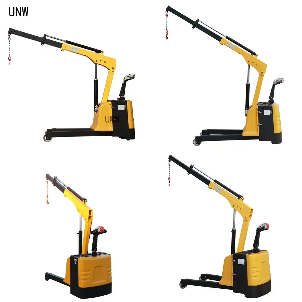 1 Ton Engine Hydraulic Lifter Hoist Industrial Manual or Electric Move Rack Lift Portable Lifting Crane