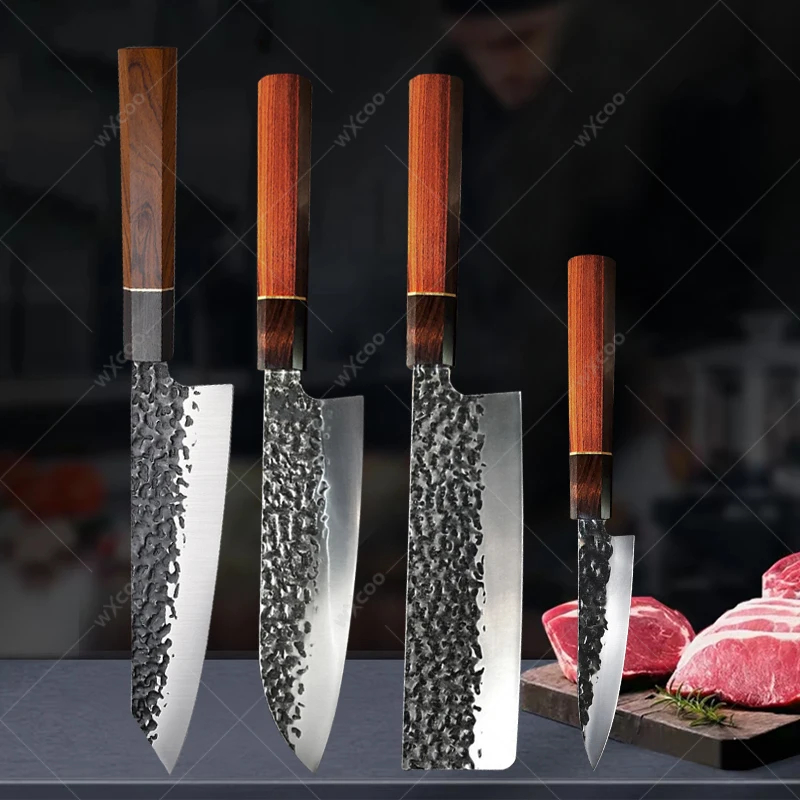 

WXCOO Japanese Kitchen Knives Santoku Knife Professional Chef Knife Salmon Sashimi Knife Slicing Meat Cleaver Fruit Knives