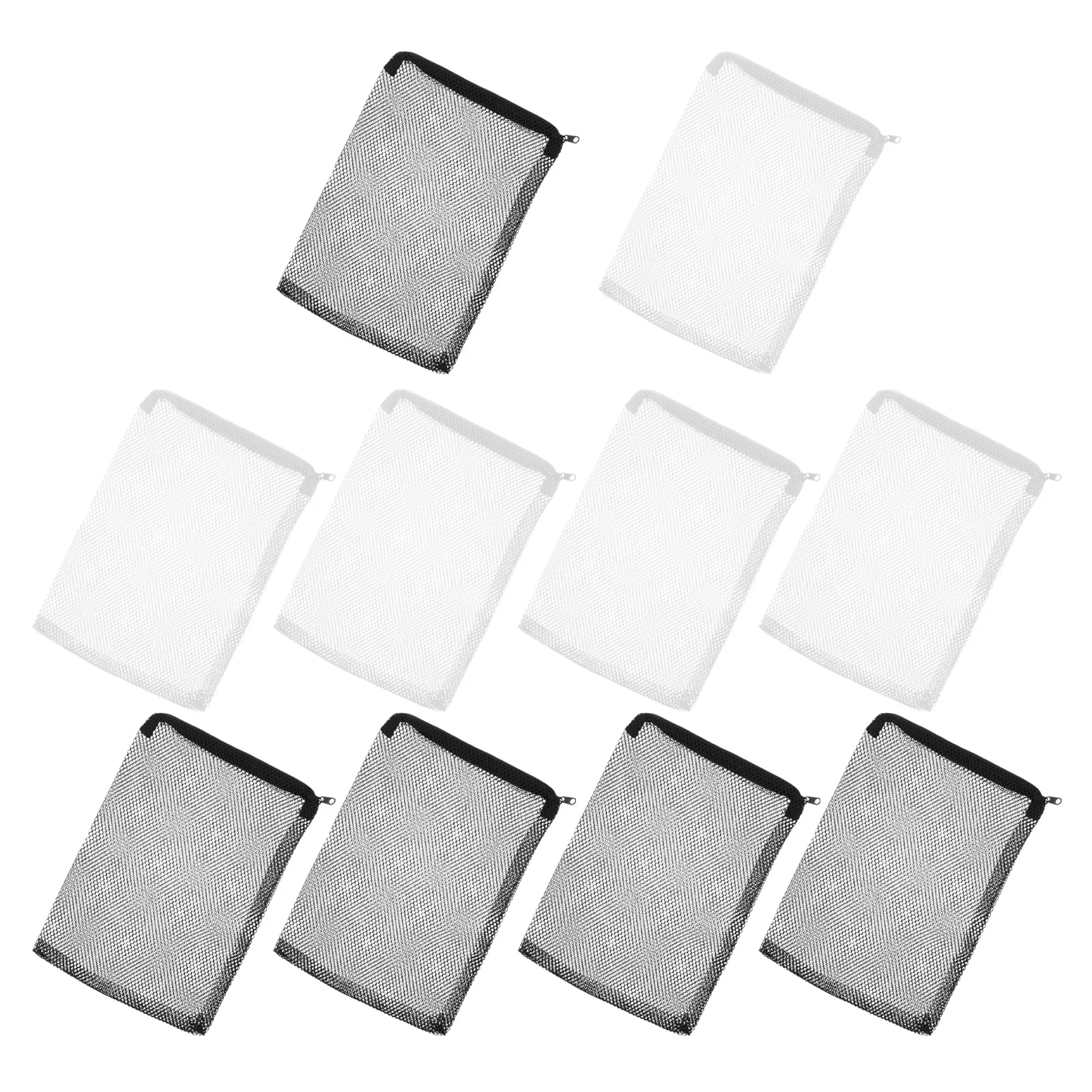 

10pcs 30X20Cm Aquarium Filter Bag With Zipper For Fish Tank Mesh Filter Media Storage Reusable Aquarium Mesh Bag Pet Supplies