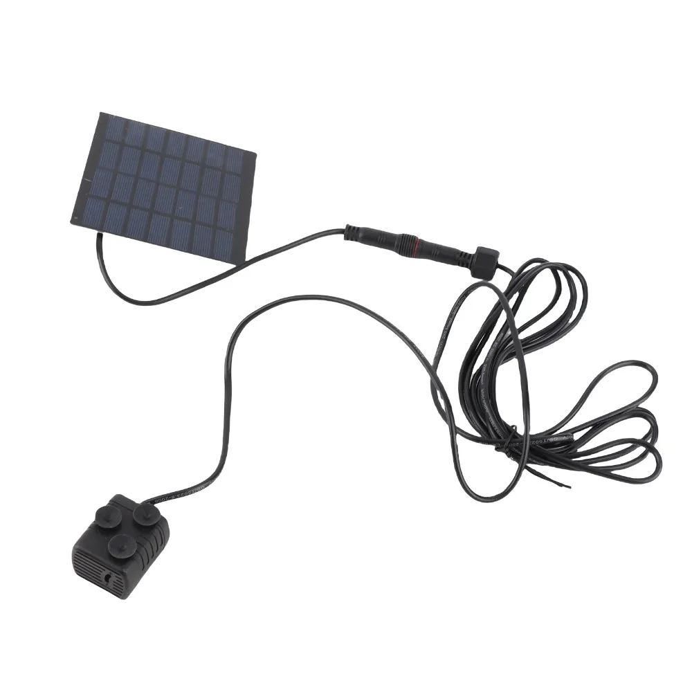 7V/1.2W Solar Fountain Pump 11.81-23.62in Spray Height Black Solar Water Pump 6 Kits Included Solar Powered Fountain Pump