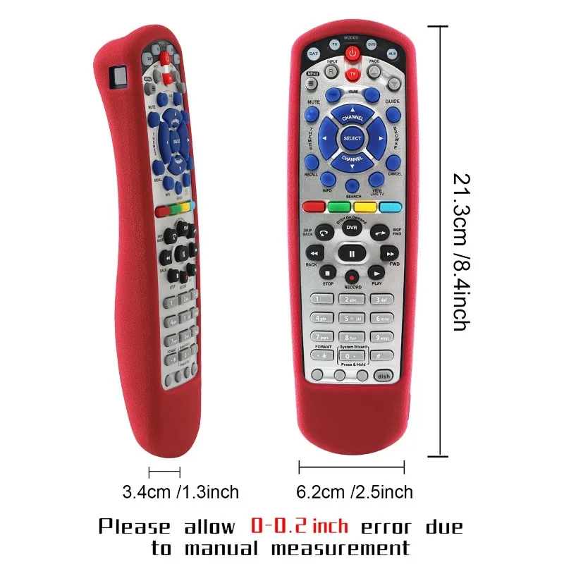 Silicone Protective Cover Case For Dishtv Set-Top Box Remote Control 20.1 IR Model Code 180546 Drop-Proof
