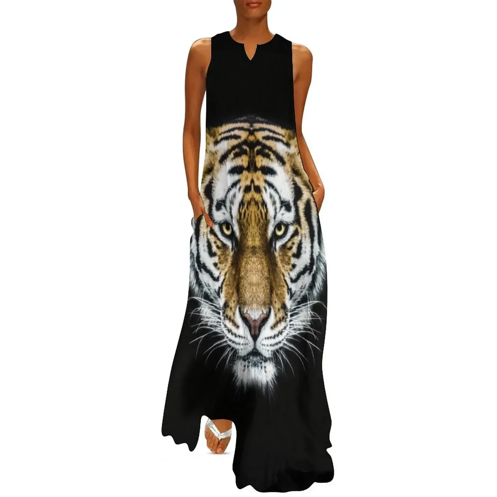 

wild Tiger face Long Dress dress women summer Women long dress elegant party for women 2025 Dance dresses