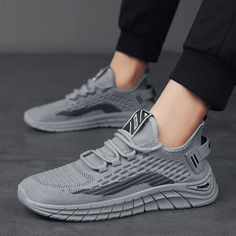 

Flying Woven Breathable Mesh Cloth Shoes Men's Casual Shoe Men's Fashionable All-Matching Sneakers Men's Shoe Soft Fashion Shoes