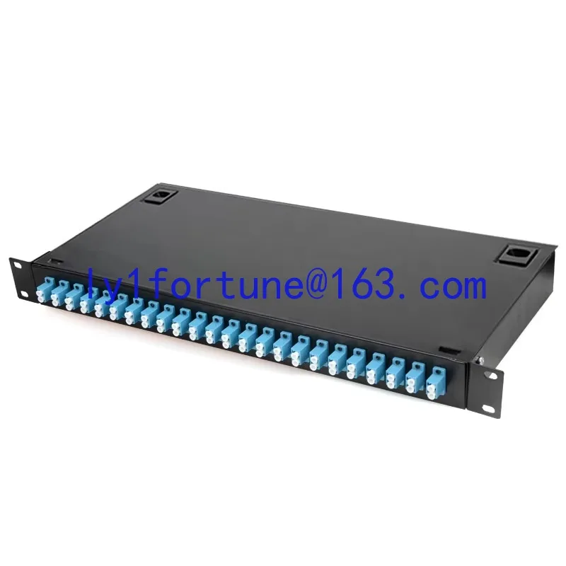 LC/LC 24 core fiber optic 19 inch 1U patch panel chassis rack, suitable for installing 19 inch Odf fiber optics