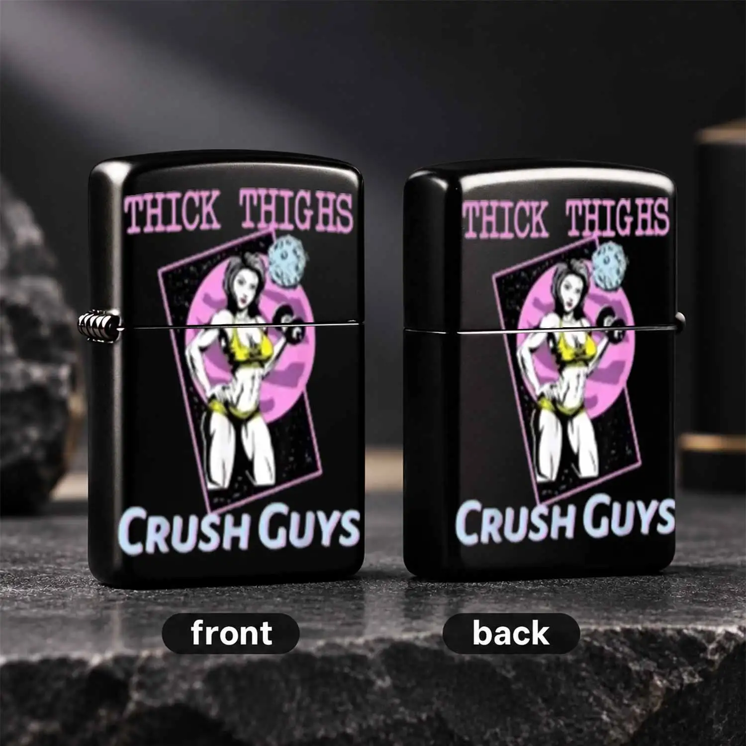 Fun Portable Lighter With Thick Thighs Crush Guys Fitness Themed Print, Stylish Decorative Igniter For Daily Outdoor Indoor Use, Practical Trendy Accessory Gift For Fitness Enthusiasts, Multi-Scenario Applicable Cool No A Humorous And Inter
