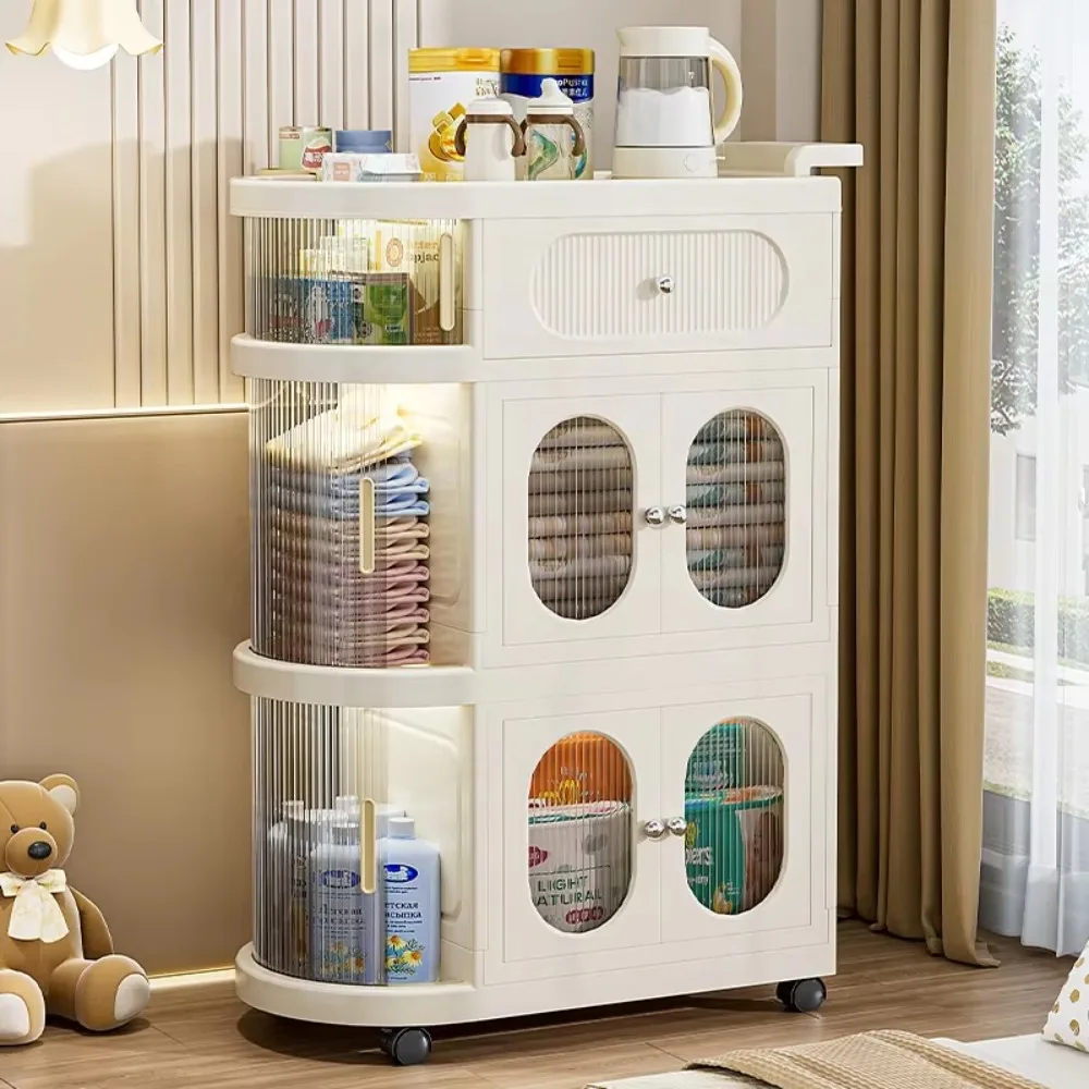 

Многоуровневый шкаф для хранения GREENSIDE – для организации вещей, складной для демонстрации, передвижной для хранения закусок