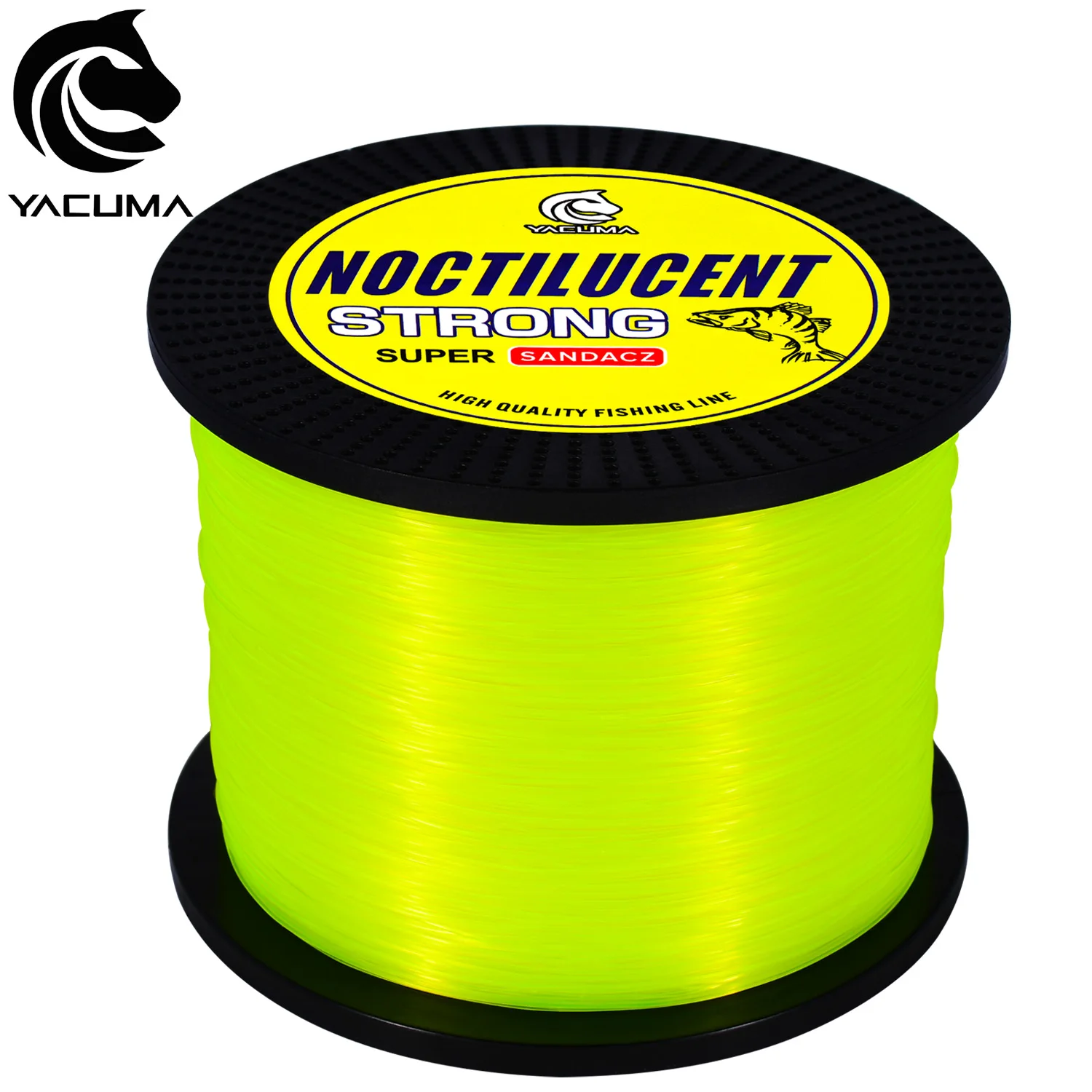 YACUMA 1000M-1093YDS Fluoreszierend Gelbe Monofilament Angelschnur Nachtleuchtende Starke Nylon-Vorfachschnur Karpfenangel-Ausrüstung