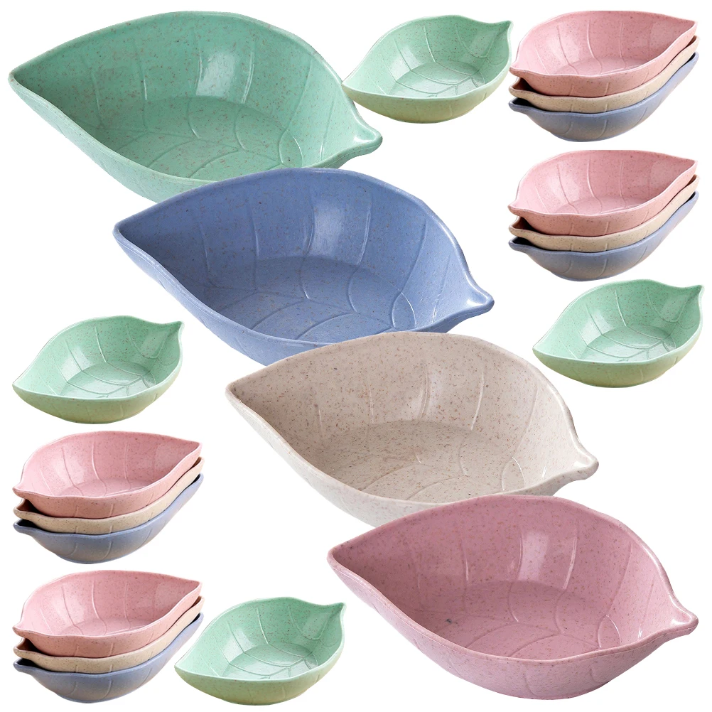 

40pcs Unique Leaf Shaped Sauce Dishes Seasoning Containers Food Grade Dipping Plates for Chili Sweet Sauces Kitchen Must Haves