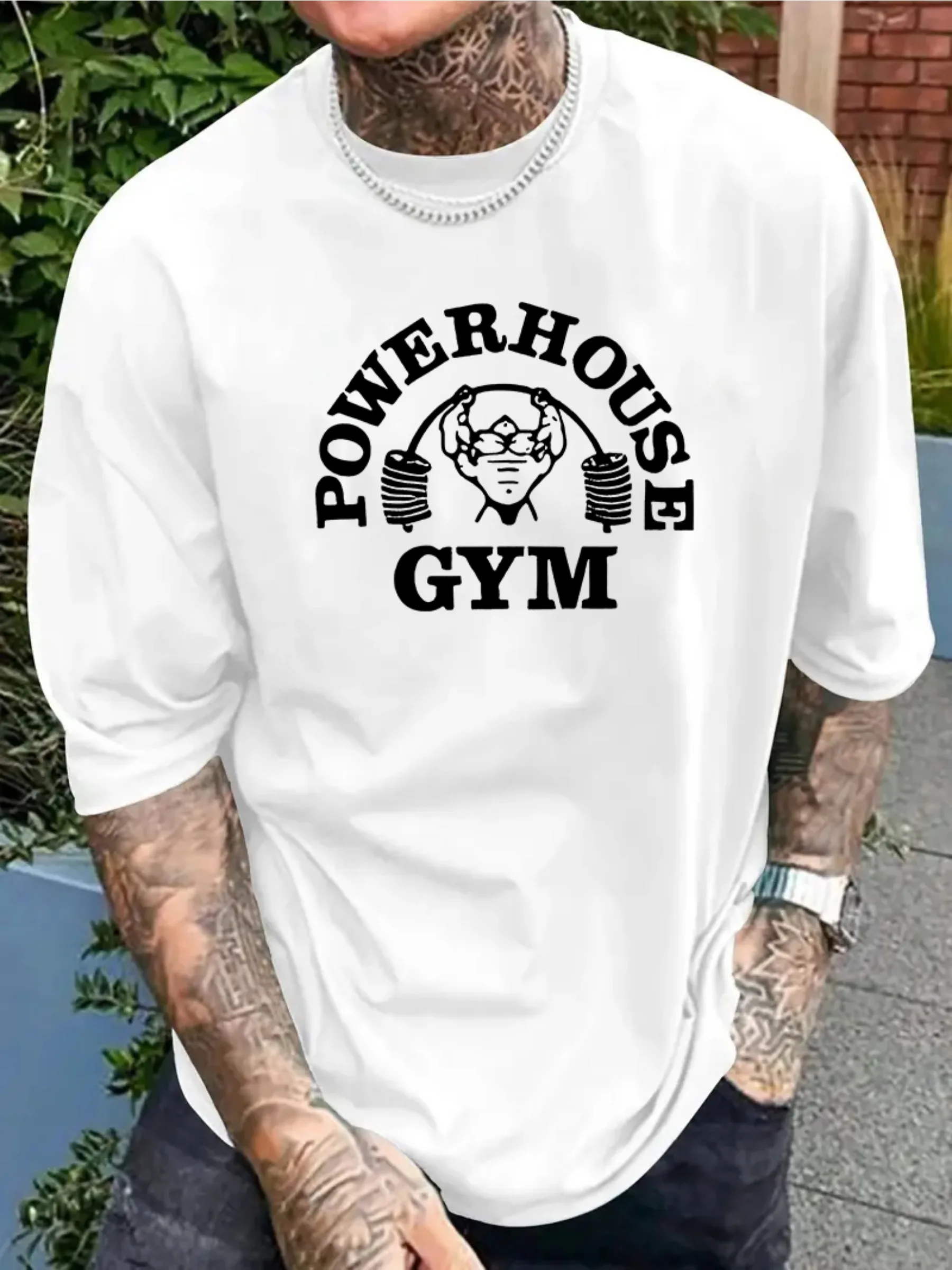 

2025 handsome short-sleeved T-shirt men's loose and trendy brand half-sleeved casual tshirt base cool tee Summer top pure cotton