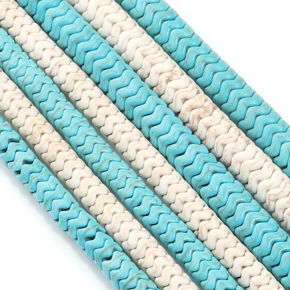 1 Strand Natural Turquoise Stone Beads Flat Round Rondelle Beads Loose Spacer Bead For DIY Jewelry Making Necklace Bracelet