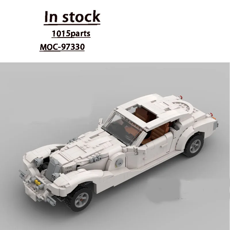MOC-97330 Nowy model samochodu sportowego z lat 90., 1015 elementów, kreatywny zestaw klocków dla chłopców, prezent urodzinowy i noworoczny dla dzieci.