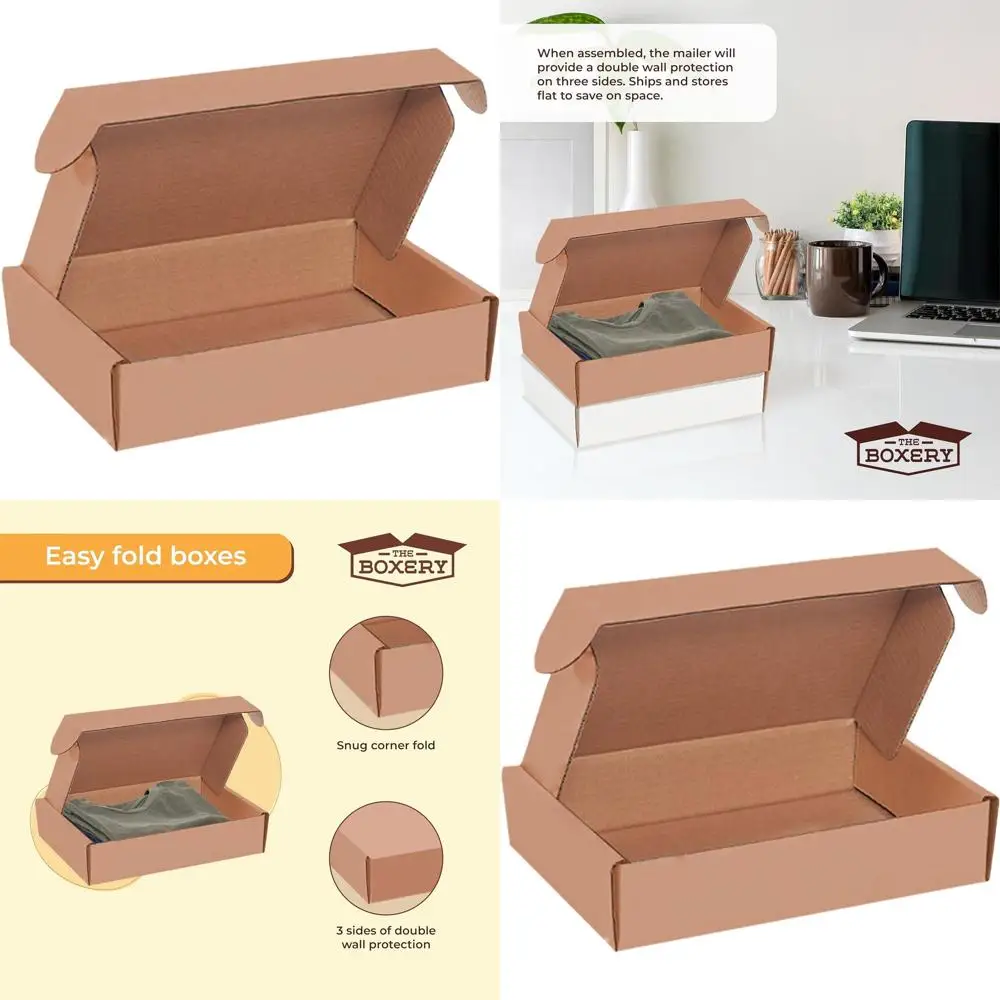 

Картонные коробки для отправки почтой, 15,125 x 11,125 x 2 дюйма, 50 штук в упаковке, коричневые, из гофрированного картона, прочные почтовые коробки для упаковки и отправки товаров малого бизнеса.