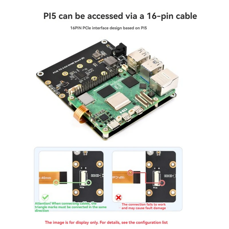 For Raspberry Pi 5 Pcie To 4-CH M.2 Nvme Adapter Board Compatible With 2280/2260/2242/2230 M.2 Hard Drives US Plug