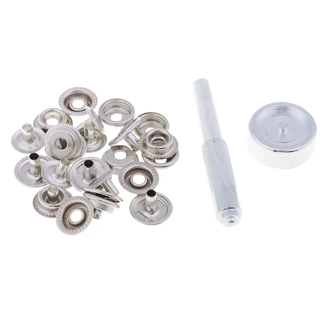 Prettyia Stainless Steel Fastener Snap Press Stud Button Punch Tool