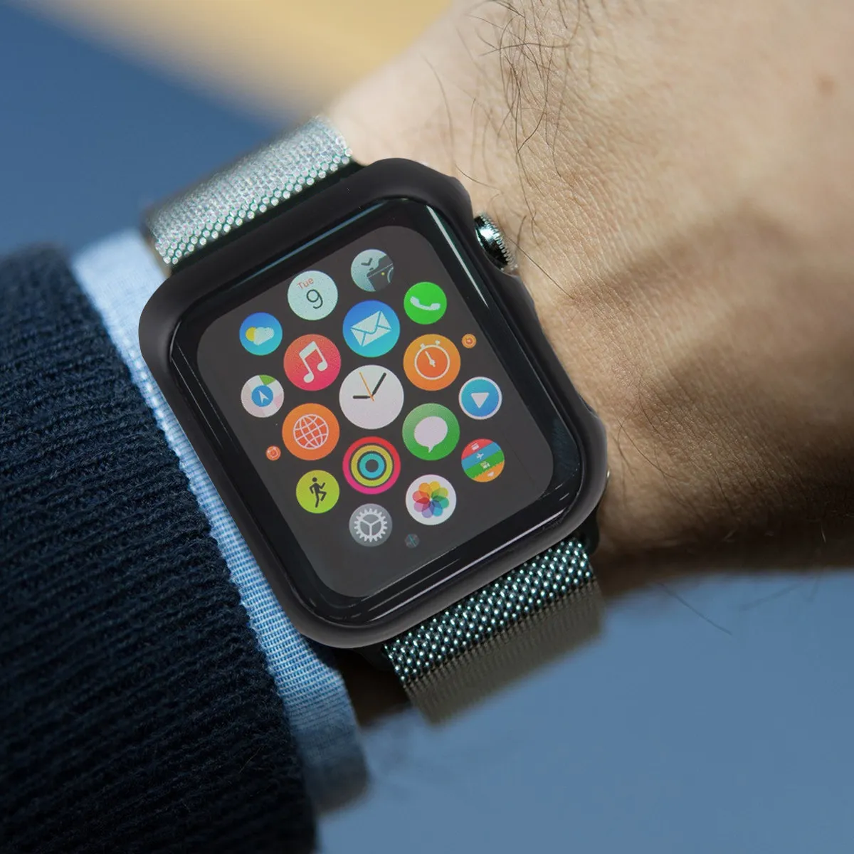 

Full Coverage Heavy Duty Pc Watch Case for 44Mm Smart Watch - Scratch Proof Anti Collision Protective Cover Frame Black