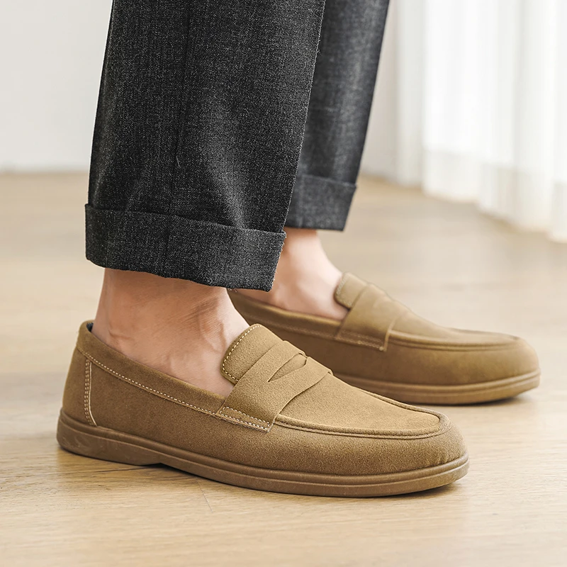 

Office Loafers Leather Men Casual Shoe Dress Business Slip on Footwear Breathable Moccasins Driving Shoes Men Loafers