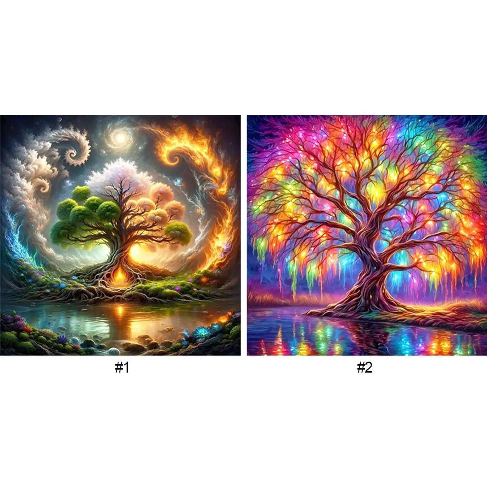 

5D DIY Full Round Drill Diamond Painting Colorful Tree Kit Home Decor Art Craft
