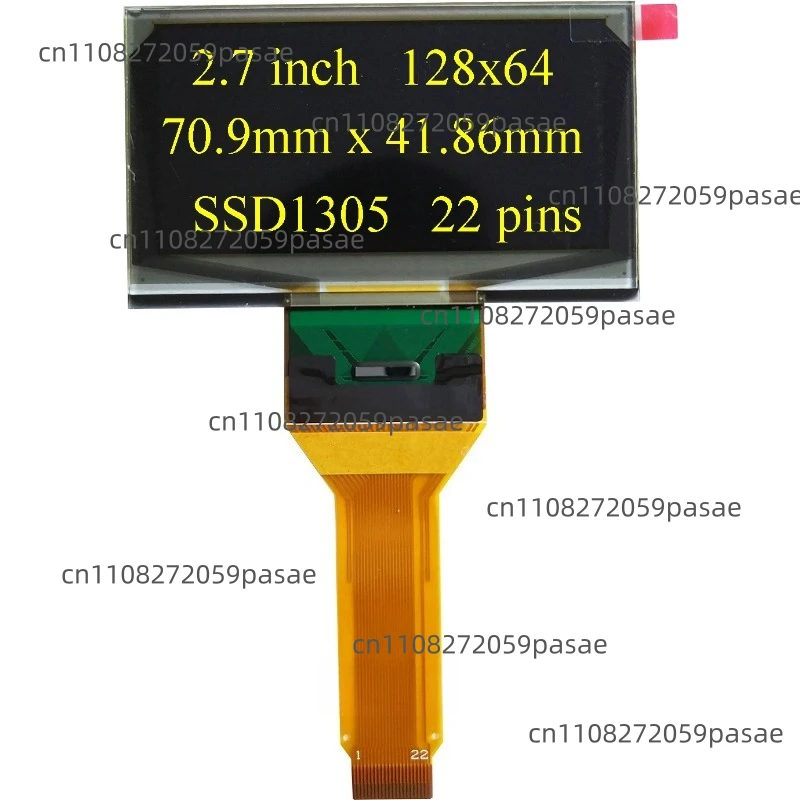 2.7-Inch Ssd1305 Yellow Light 22pin Feet OLED Display  3121193010-03 in Stock