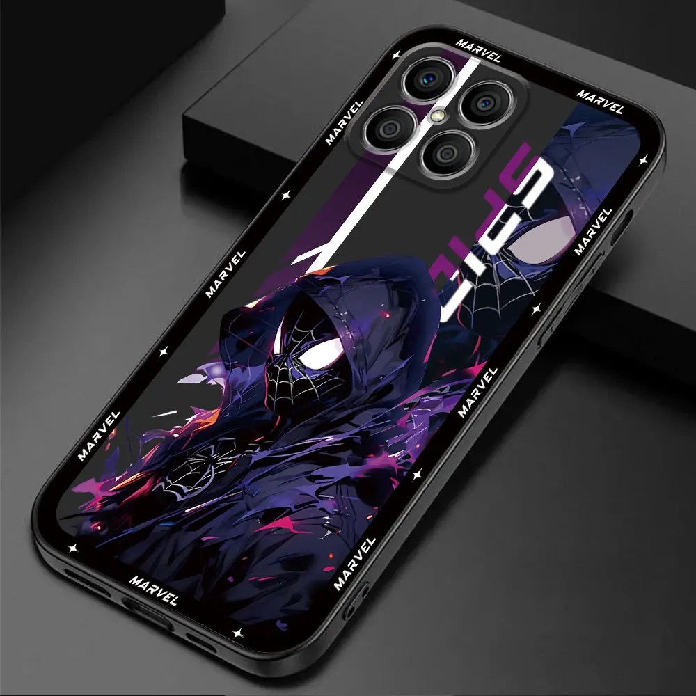 Marvel Spiderman cool Phone Case for Honor 70 Magic5 Lite X9a X6a X6 8X X7 X8a 90 Pro X8 Magic5 Black Soft Armor Cover