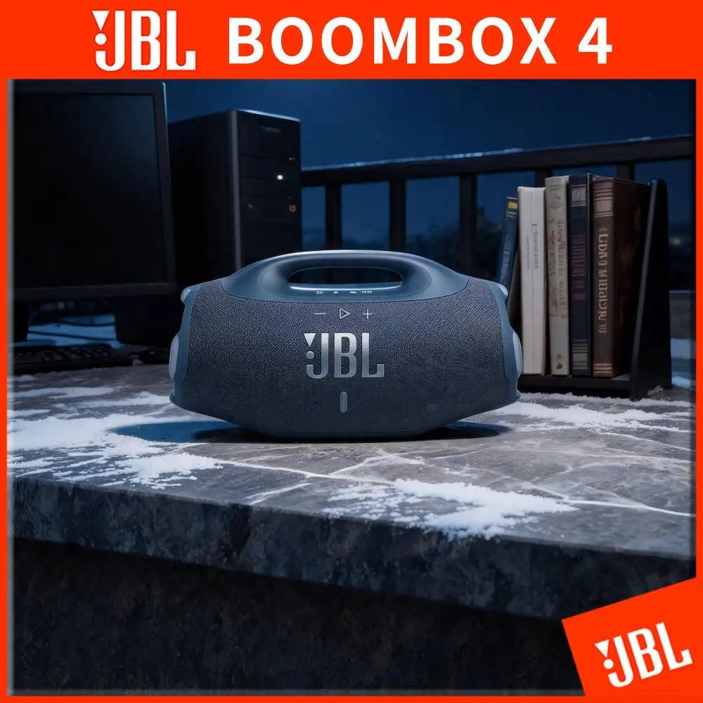 JBL Boombox 4 High-Volume Bluetooth Boombox IP68 Dustproof Waterproof 34H Playtime Rechargeable Built-in Powerbank Music