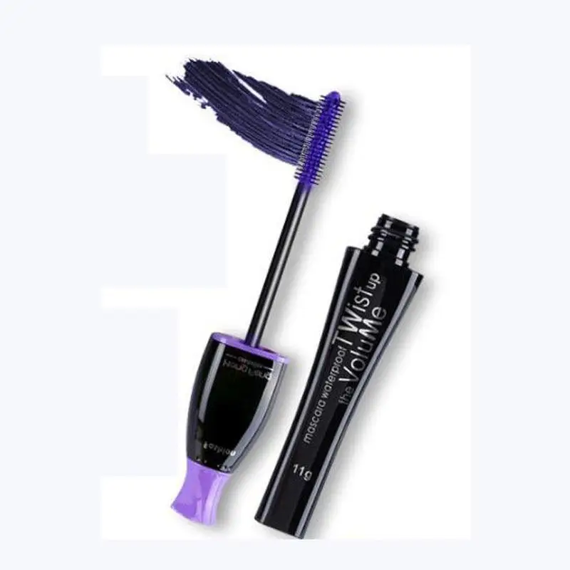 Make Waterdicht Lange Volume Mascara Blijvende Paars Blauw Bruin Zwart Cosmetische