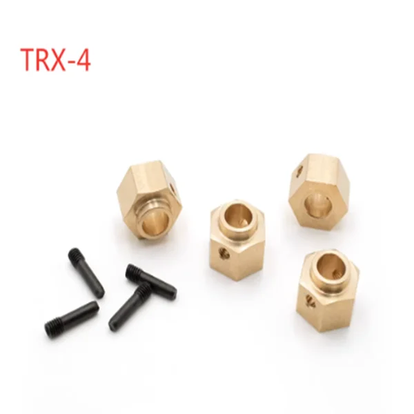 CNC Processed Copper Material 12mm Diameter Hex Adapter For 1/10 Traxxas TRX4