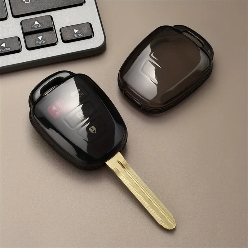 1 pcs TPU Car Key Protective Cover, Fit for Toyota 2009-2019 Scion FR-S TC Avalon Camry Corolla IM Highlander RAV4 Sequoia Venza