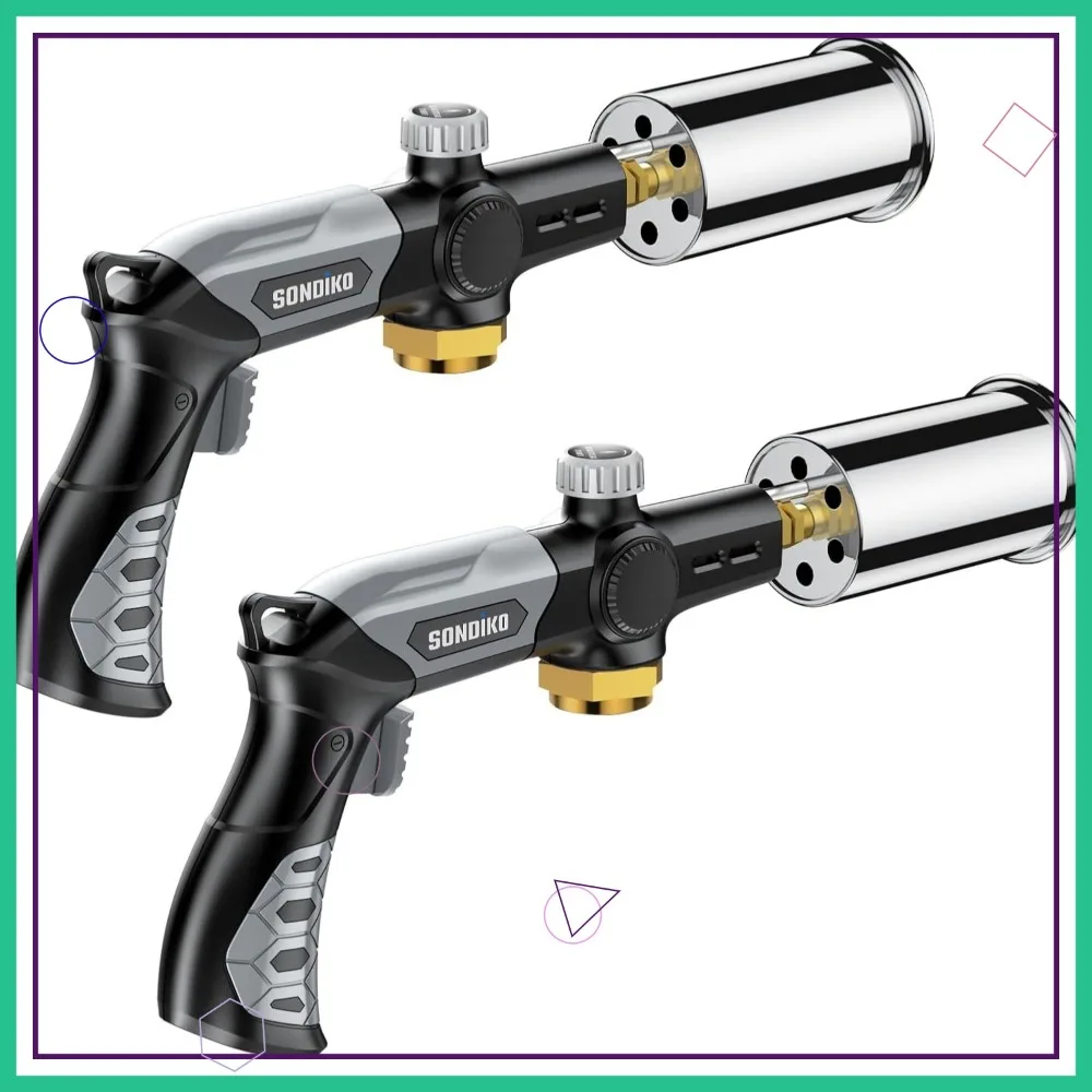 

Powerful Grill & Cooking Torch, 2 Pack, Adjustable for Searing Steak, BBQ, Campfire Starter