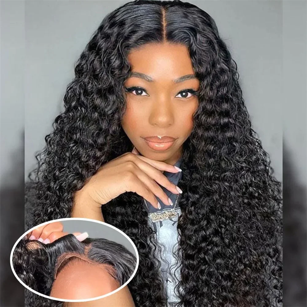 200 Density 6x4 5x5 9x6 7x5 Glueless Wig Human Hair 30 32 34Inch Deep Wave Lace Closure Wig Human Hair Cheap Hair Water Wave Wig