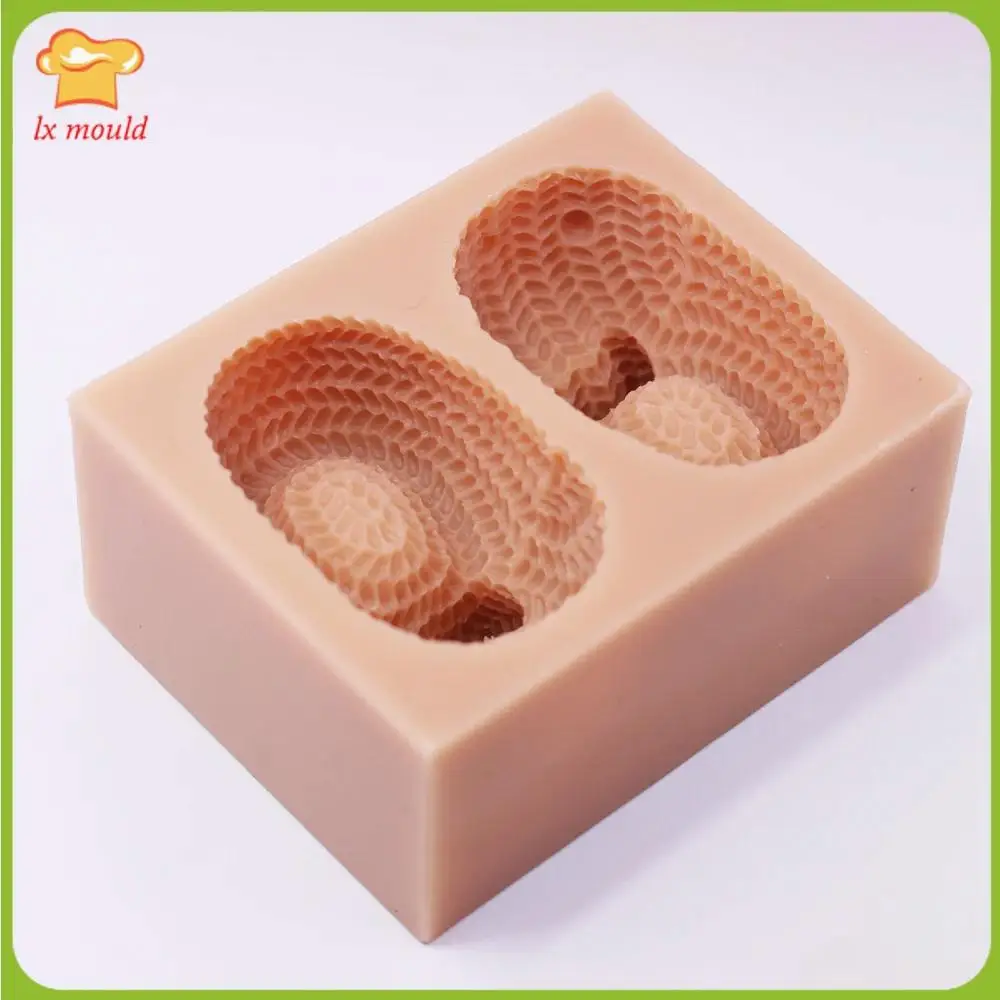 Baby Shoes Silicone Mold Birthday Cake Decor Chocolate Mould Kitchen Baking Pastry and Candy Soap Candle-2 Hole Baby Girl Shoes