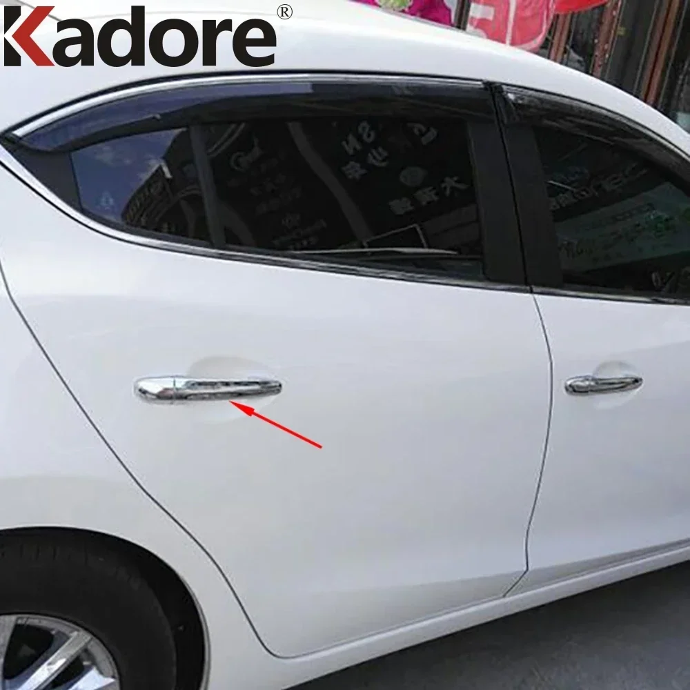 لمازدا CX8 CX-8 2017 2018 2019 2020 2021 2022 2023 2024 2025 كروم سيارة الجانب غطاء مقبض الباب الكسوة الملحقات الخارجية #6