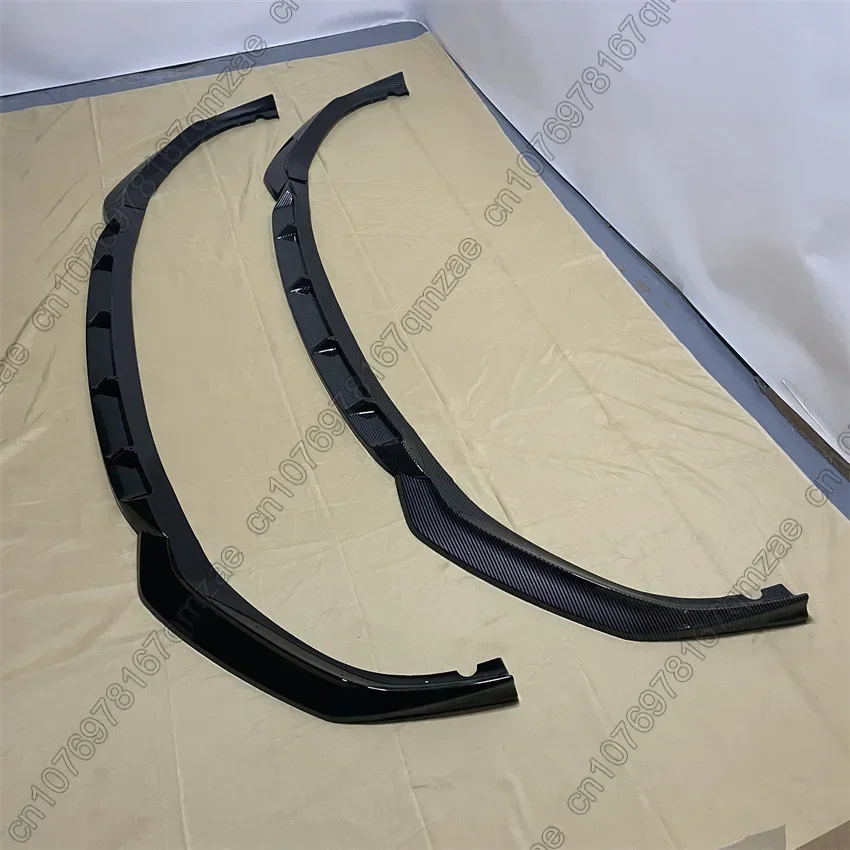 BMW 5 G30 G31 525i 530i 530d 540i M 2017-2020 자동차 앞 범퍼 립 턱 보호대 디퓨저 커버 디플렉터 바디 키트 글로스 블랙 썸네일 6