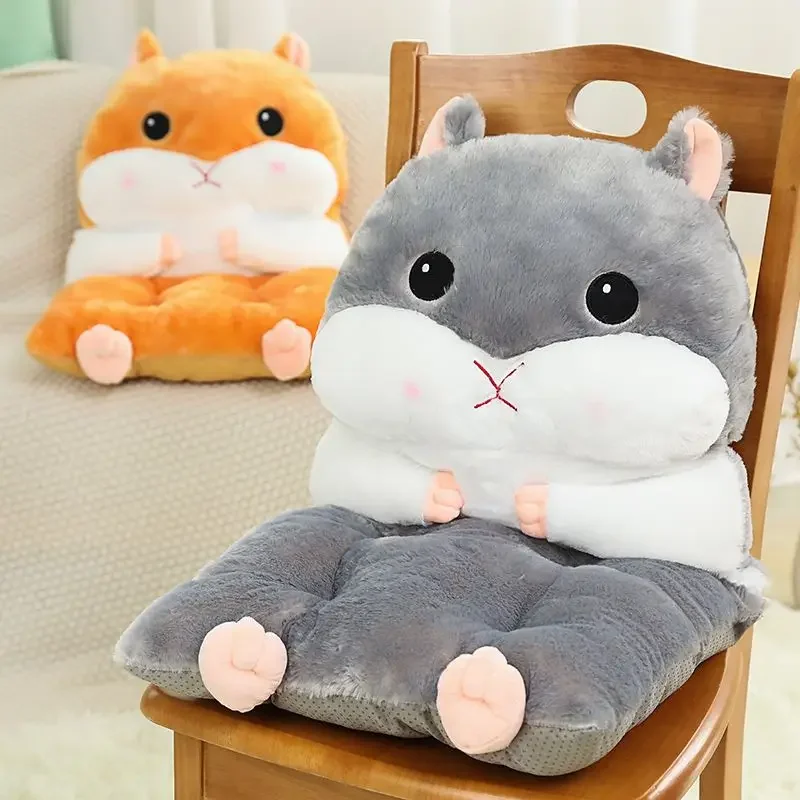 Cute Hamster Hand Warmer Pillow Sleeping Cushion Office Student Chair Cushion Seat Cushion Chair Winter Thickened Backrest