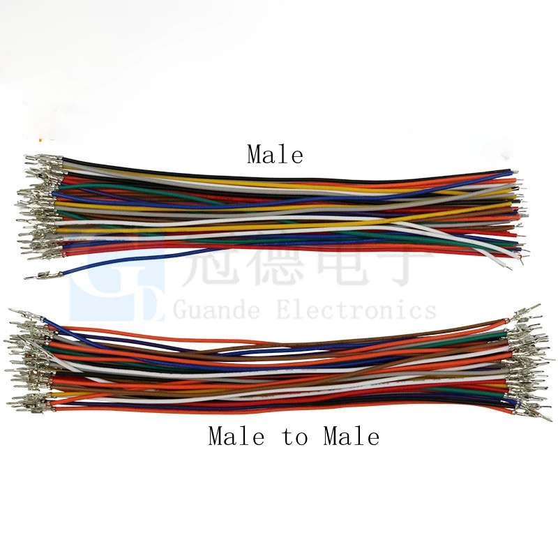 100PCS 5557/5559 MX 3.0mm Pitch Single End Female Pin Crimp with Cables for Male Housing 10/20/30/50CM Multi Color terminal wire