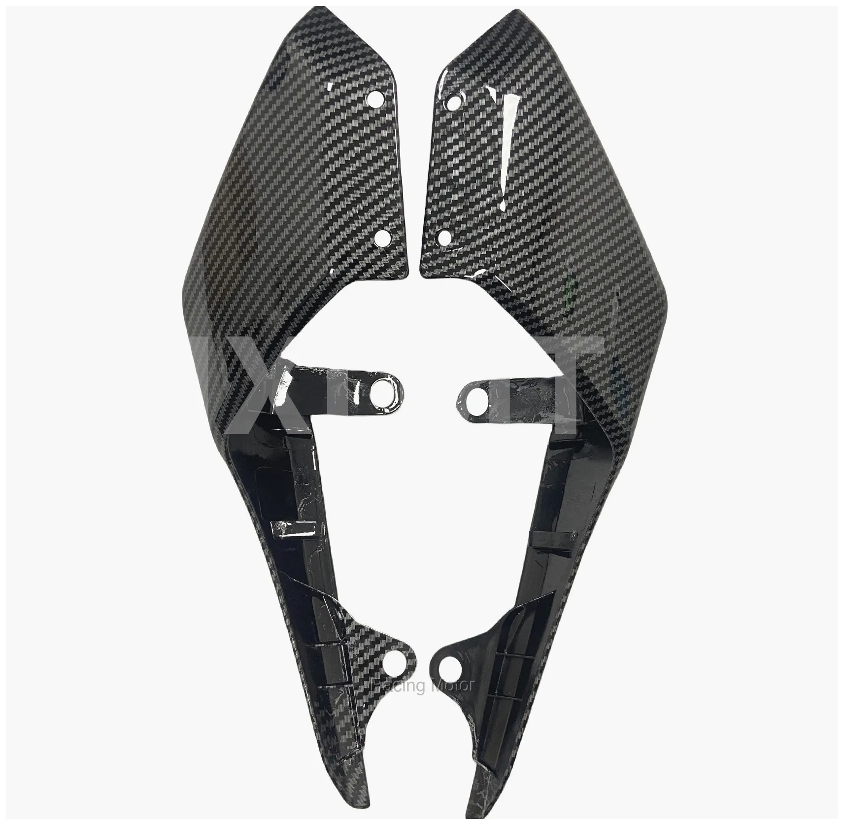Motorcycle Fairing Body Kit - For Yamaha MT-07 Mt 07 Motorcycle Rear Side Cover Fairing ABS Plastic Carbon Fiber Body Kit