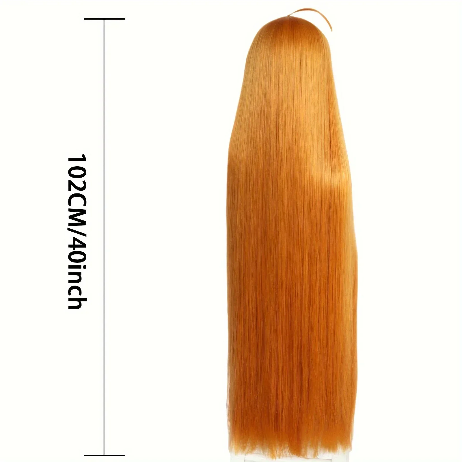 Long Orange Futaba Sakura Style Anime Cosplay Wig Heat Resistant Straight Synthetic Hair Comic Exhibition and Halloween Carnival