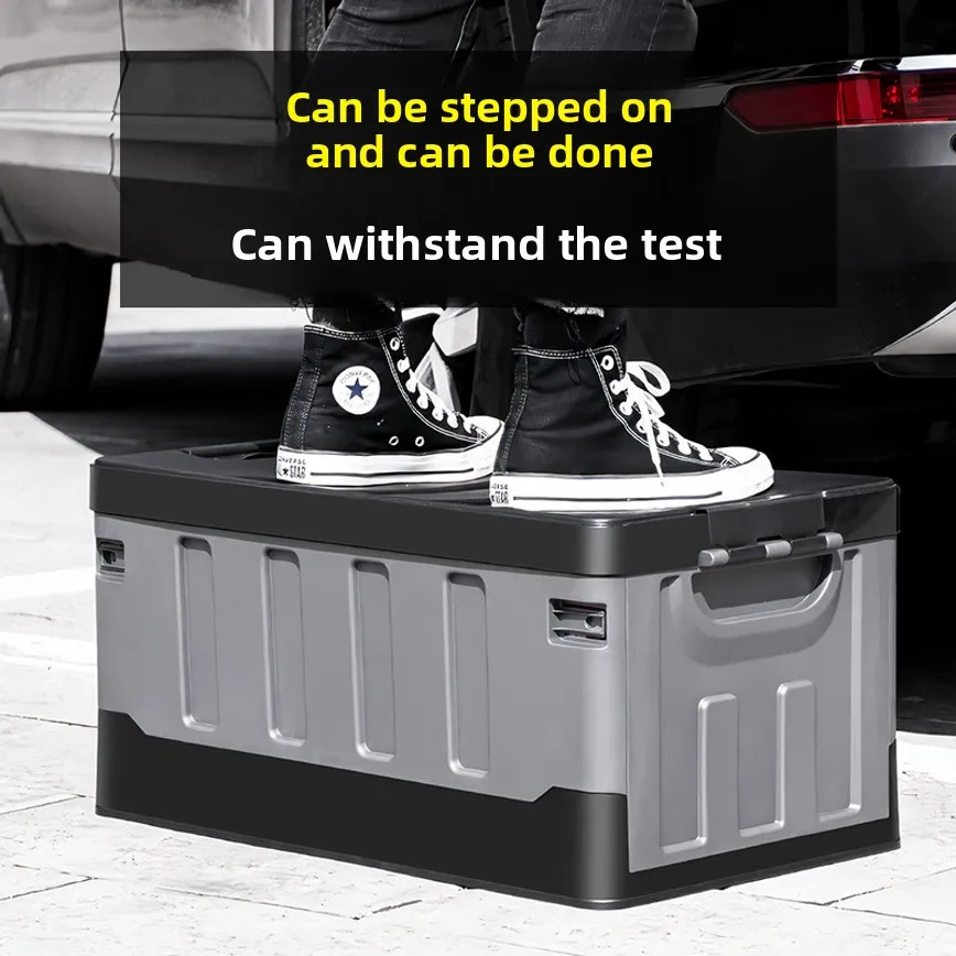 Multifunctional Folding Storage Box, Portable Plastic Organizer for Home, Camping and Car Trunk