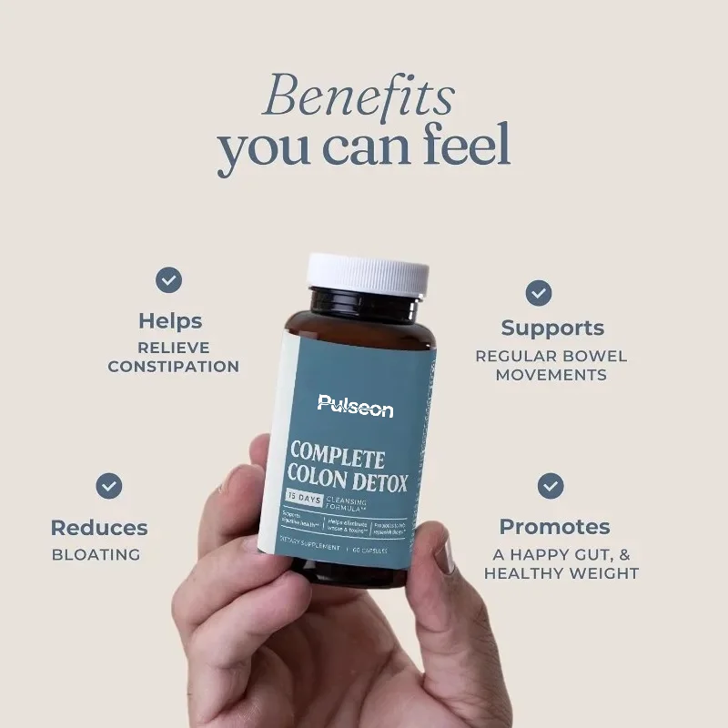 All Natural Colon Cleanser, Supports Bloating and Constipation in Women and Men with 60 Capsules