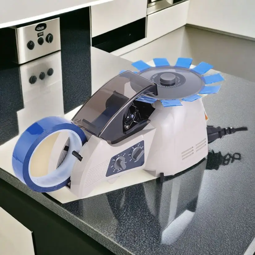 ZCUT-8 Auto Tape Dispenser Automatic Tape Cutter with Knobs to Adjustable Cutting Length and Width