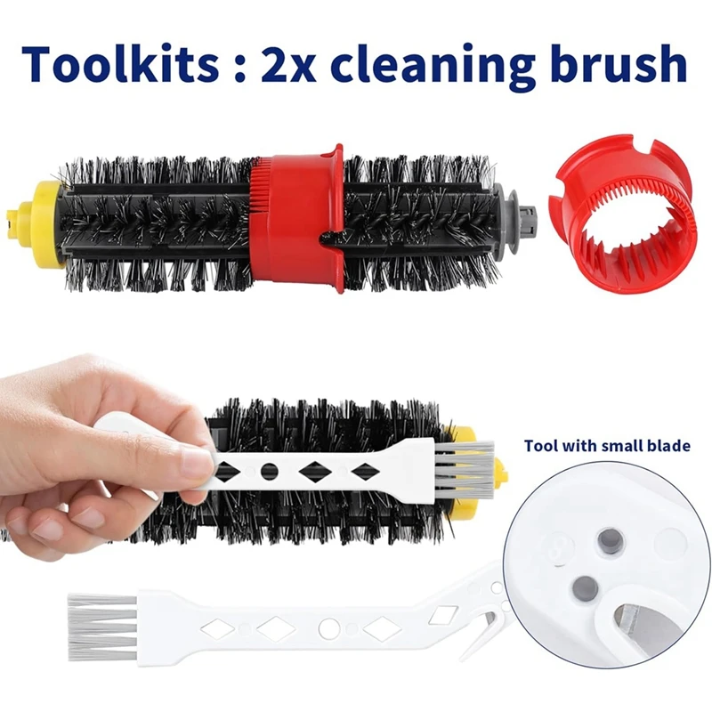 ABRW For IRobot for Roomba 600 600 700 Series Replacement Parts, 3 Pairs Roller Brushes 6 Side Brushes 6 Filters 2 Clean Brushes