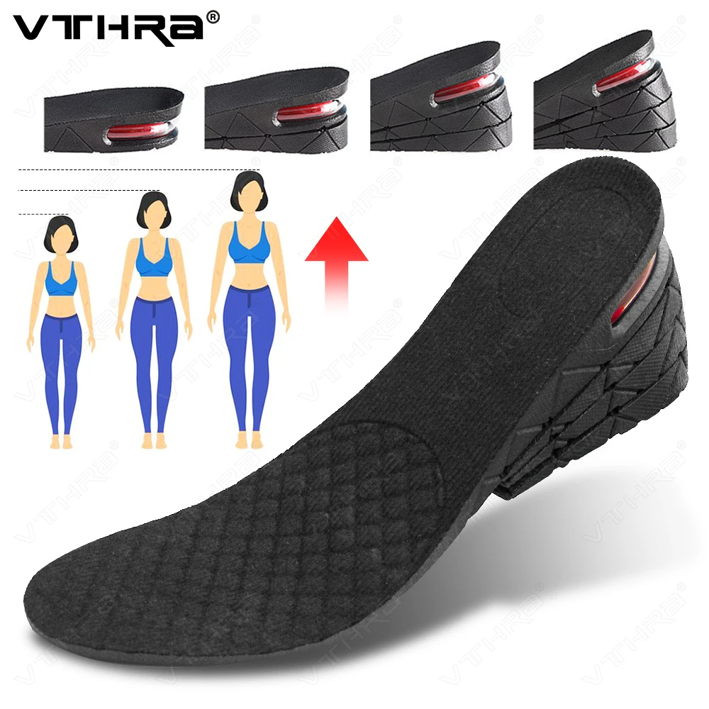 Height Increase Shoes Insoles Cushion Heighten Growing Soles Lift Adjustable Cut Insert Taller Sports Pad Height Template Unisex