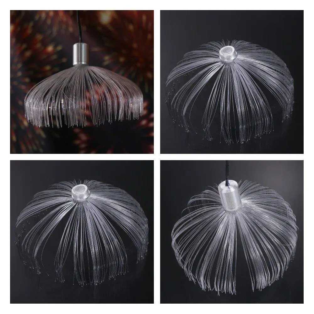 Colorful Fiber Optic LED Birthday New Year Home Decor Outdoor Christmas Decoration Chandelier Jellyfish Light Decorative Lights