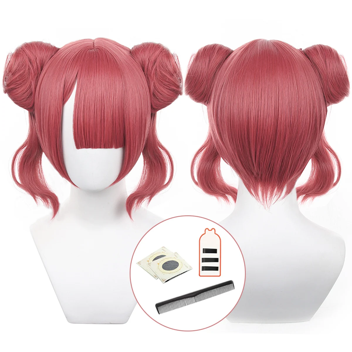 HOLOUN Blue Lock Manga Anime Anri Teieri Cosplay Wig Cute Style Rose Net Synthetic Fiber Adjustable Size Dress Up Party