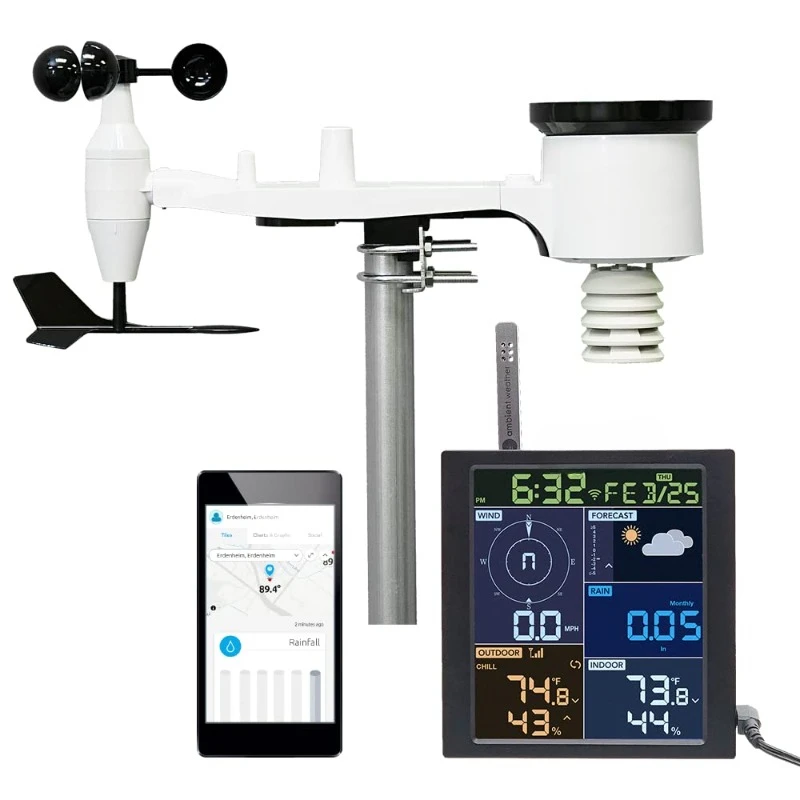 WS-1965 WiFi Weather Station w/Remote Monitoring and Ambient Weather Network Access