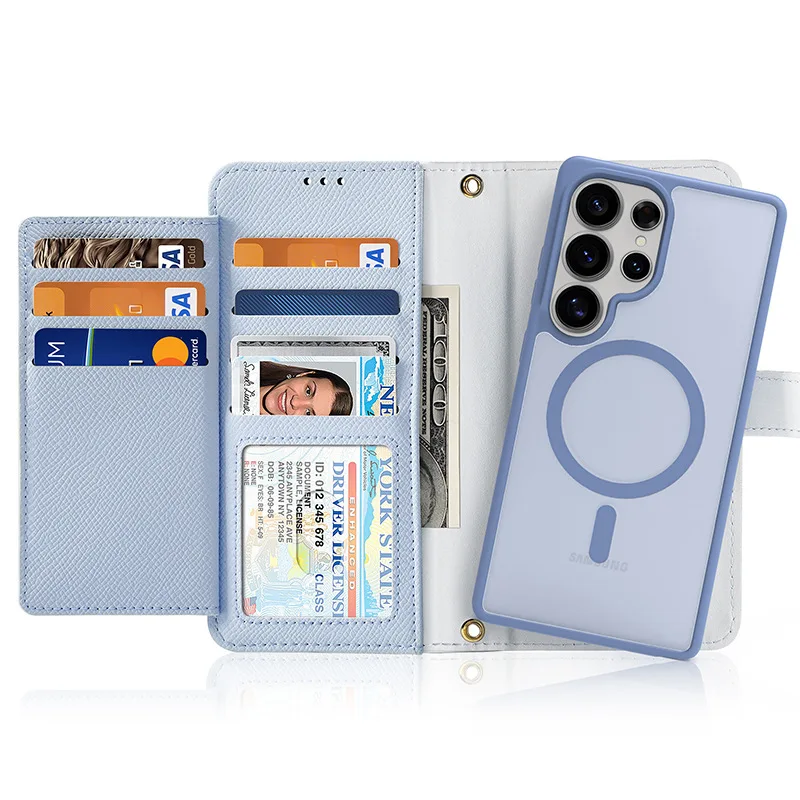 Dux Ducis 2in1 Magnetic Detachable Wallet Folio Case For Samsung Galaxy S26 S25 Ultra Plus Leather Cover With Card Slots & Clasp