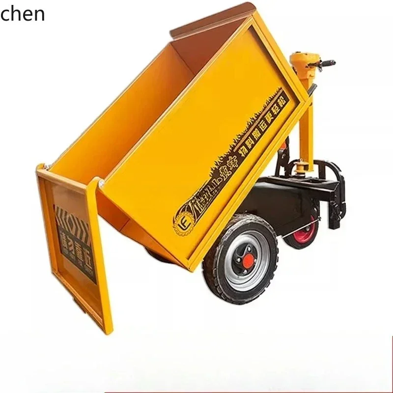 q-1  construction site trolley threewheel gray bucket salad cement feeding truck tipping bucket breeding manure truck